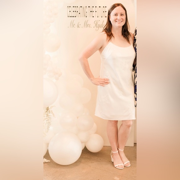 Abercrombie White Embellished Slip Mini Dress - Picture 4 of 4